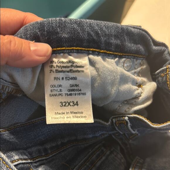 George Blue Straight Jeans Classic Style Mens 32 X34 - Picture 6 of 7